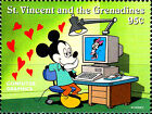 St. Vincent postfrisch MNH Disney Computer Grafik Liebe Herz Technik Monitor