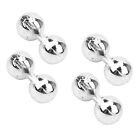 (silver)40Pcs Portable ABS Double Rattle Sea Fishing Attractor Bell Beads Ac RHS