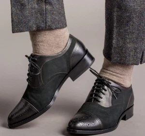 American Duchess Gladys Women's Vintage Cap Toe Oxfords - Black - Size 8.5 NWOB - Picture 1 of 9