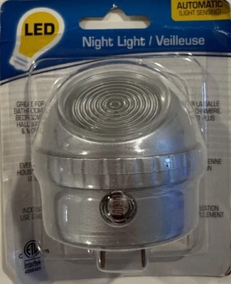 LED Silver Night Light Automatic Light sensing - Image 1 of 2