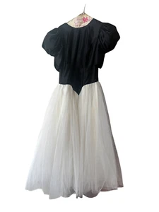 Ballerina Style Satin Tulle VTG 1992 Unbranded Prom Party Bridesmaid Dress USA - Picture 1 of 12