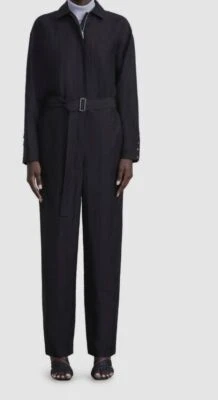 $1498 Mono Lafayette 148 Mujer Negro Tulane Cinturón Manga Larga Plisado Talla XS Foto 1 de 4