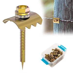 Fence Staples, Fence Post Screws for Softwoods, Fence Fasteners for Wire Fencing - Picture 1 of 12