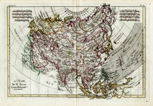 Mapa antiguo de Asia de Bonne (c.1780) - Imagen 1 de 1