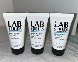 Lab Series Multi-Action Men's Face Wash- CLEAN 1 Fl Oz X 3 New - Picture 1 of 3