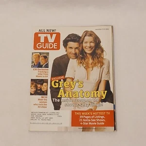 TV Guide Magazine November 7-13, 2005 Grey's Anatomy The Show's Sexy Flings - Picture 1 of 1
