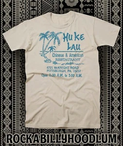 Retro Tiki Art Tee T-Shirt Baumwolle Bar Tasse Restaurant Huke Lau Pittsburgh PA - Bild 1 von 9
