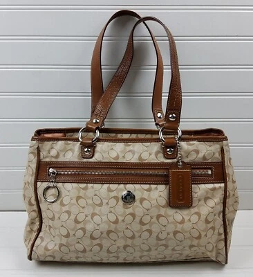 Bolso de hombro Coach F179 Chelsea Signature de lona recubierta marrón  Foto 1 de 4