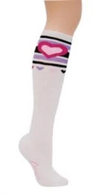 NUEVO CON ETIQUETAS CALCETINES CAPEZIO DANCE DAMAS CORAZÓN HASTA LA RODILLA TALLA 5-10 Foto 1 de 3