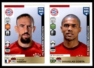 Panini FIFA 365 2016 - Franck Ribéry - Douglas Costa Bayern Munich No. 487 - 488 - Picture 1 of 2