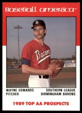 1989 Baseball America Top AA Prospects Wayne Edwards Birmingham Barons #AA-22