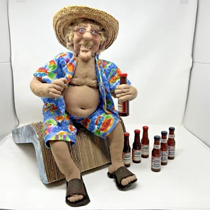 handgefertigtes Jimmy Buffet Strand Penner Bar Kumpel gefüllt detailliert Bier Hawaiihemd - Bild 1 von 24