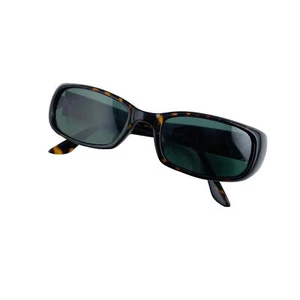Authentic New Vintage women's 90s slim tortoise Rectangle sunglasses - Picture 1 of 1
