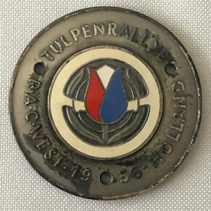 1956 Tulpen Rallye Rally Participant Badge Award Tulip Rally Dutch Netherlands - Picture 1 of 7