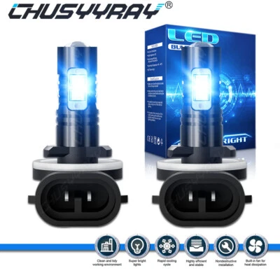 Par de bombillas antiniebla LED S 881 896 898 886 888 8000 K AZUL HIELO para GMC Jimmy 2001 Foto 1 de 4