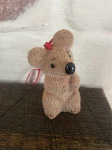 Vtg Koala Bear Wagner Kunstlerschutz West Germany Flocked Handwork Ornament 2.5” - Picture 1 of 6