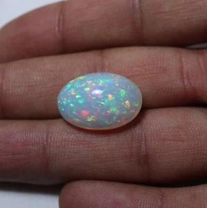 12.9 Cts 20.8x14.1 MM Natural AAAA Green Multi Flashy Ethiopian Opal Oval - Picture 1 of 16