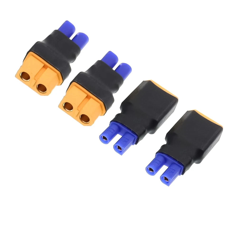 2Pairs EC2 to XT60 Plug Male Female Adapter Connector for RC FPV Drone Car Li... - Image 1 of 4