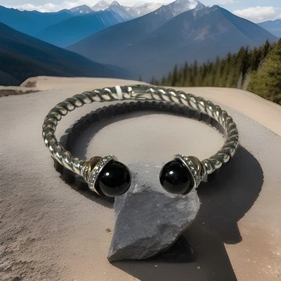 Brighton Bangle Neptune’s Rings PEARL Open Hinged Bangle JF665A MSRP $88 NWT - Image 1 of 4