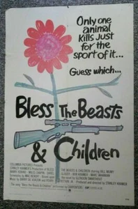 Bless Beasts & Children 1971 Stanley Kramer Bill momia carpinteros 1 hoja póster - Imagen 1 de 1