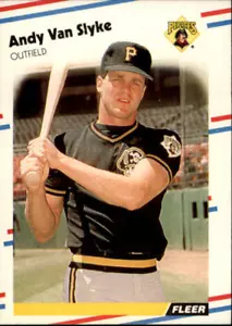 1988 Fleer #341 Andy Van Slyke UER Wrong batting and throwing listed - NM - Picture 1 of 2