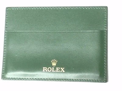 ROLEX Document Holder short slot Credit Card version Green Leather - Image 1 of 4