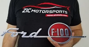 1955 Ford F-100 F100 Truck Emblem Badge Heavy Duty Steel Metal Sign - 18" X 5" - Bild 1 von 7