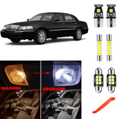 18x White Interior LED Light Bulbs Package Kit For Lincoln Town Car 1998-2011 - Imagem 1 de 4