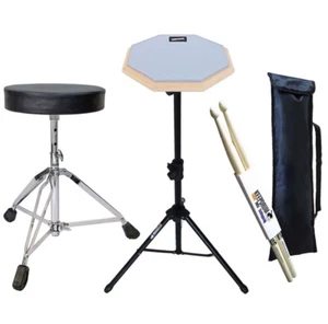 keepdrum DP-GY8 Pad gris con trípode con taburete con palos - Imagen 1 de 7