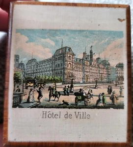 Antike französische Taschenuhr Vitrine, Paris Souvenir of Hotel de Ville - Bild 1 von 10