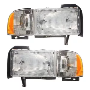 DEPO Combo Headlight Set For 1994-2002 Dodge Ram Truck Driver & Passenger Side - Picture 1 of 8