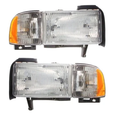 Juego de faros combinados DEPO para camioneta Dodge Ram 1994-2002 lado del conductor y del pasajero Foto 1 de 4
