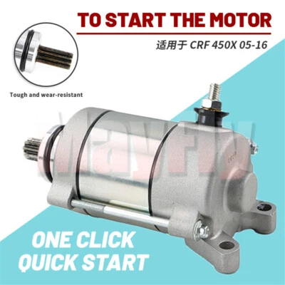 Ajuste para motor de partida elétrico Honda CRF450 CRF450X 2005-2018 - Imagem 1 de 4