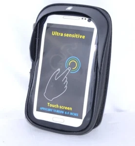 360 Rotation Motorcycle Bicycle Bike Handlebar Cell Phone Mount Holder Bag Case - Picture 1 of 8