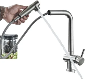 Küchenarmatur mit Abziehspritze Edelstahl Küchenarmatur Mixer - Bild 1 von 7