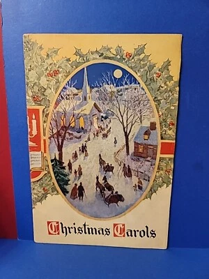 Vtg MCM 1941 CHRISTMAS CAROLS Music Book  Wonderful Illustrations - Image 1 of 4