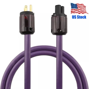 Audiophile OFC Kupfer HiFi Audio Netzkabel US EU Schuko AC Hauptversorgungskabel - Bild 1 von 20