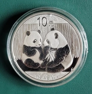 2009 China Coin Panda 1 oz 0.999 Silver coin in plastic air-tite - Picture 1 of 2
