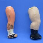 LOT TWO 3.5" RIGHT LEGS WITH BOOTS/SOCKS DOLL  PARTS REPAIR DOLL MAKING UNBRANDE