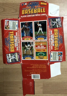 Caja de puntuación 1988 fondo Jack Clark Cal Ripken Jr Don Mattingly Comiskey Park Poor Foto 1 de 2