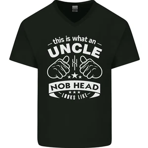 Camiseta de algodón con cuello en V An Uncle Nob Head se parece al día de los tíos para hombre - Imagen 1 de 37