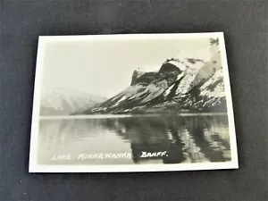 Canadian Rockies, Lake Minnewanka - Banff, Alberta, Canada-1920s Photo Card. - Picture 1 of 2