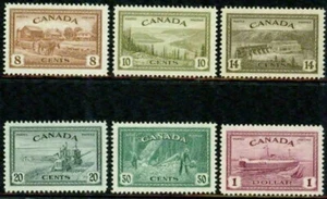 CANADA– 1946- # 268-73 PEACE ISSUE- VF** - Picture 1 of 1