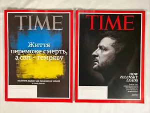 TIME MAGAZINE "THE HEROES OF UKRAINE" MARCH 14-21, MAY 9-16 2022 ZELENSKY LEADS - Picture 1 of 1