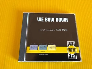 The Right Trax CD Twila Paris We Bow Down 3 key Accompaniment Track 2003 - Picture 1 of 2