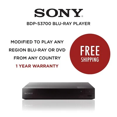 Sony BPD-S3700 Region Free Blu-ray Player Asian Movie Blu-ray DVD Modified  - Image 1 of 4