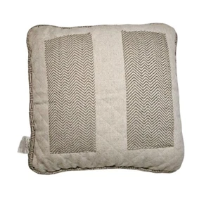 Almohada de bolsillo HiEnd Accents Fairfield beige acolchado lino espiga 18"" - Imagen 1 de 8
