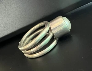 Natürliche kultivierte Perle Sterlingsilber moderner Ring Handwerker handgefertigt Gr. 5,25 9 gr - Bild 1 von 9