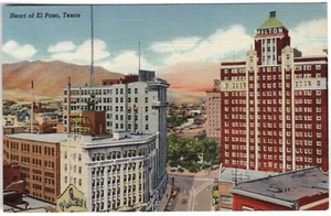 The Heart of El Paso, Texas - Linen postcard - Picture 1 of 2
