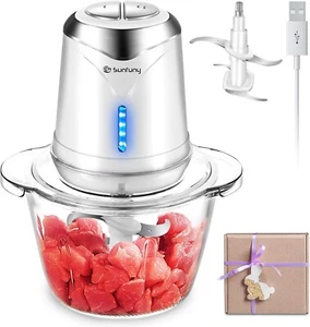Food Processor Cordless Mini Food Chopper 6000mAh with 1.2L Stainless Steel Bowl - Picture 1 of 8